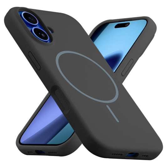 Liquid Silicon With Microfiber Lining Back Case For Apple iPhone 17 (MagSafe Compatible)