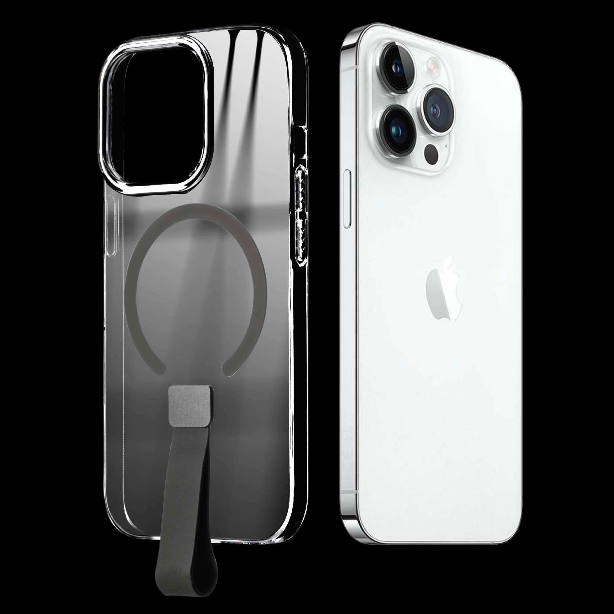 Exquisite MagSafe Transparent Case for Apple iPhone 15 Pro with Strap , Hard Back Cover with Long Lasting Anti Yellowing Protection