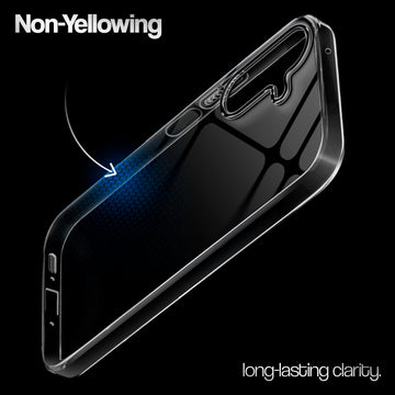 Crystal Clear Anti-Yellow Transparent Back Cover Case With Camera Ring Protection for Samsung A26 5G
