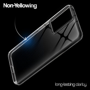 Crystal Clear Anti-Yellow Transparent Back Cover Case With Camera Ring Protection for Motorola Moto G85 5G