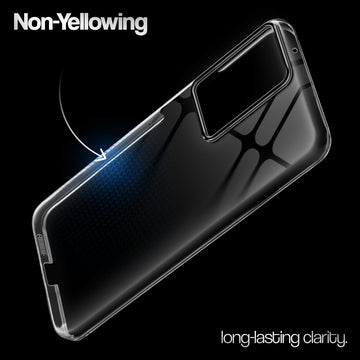 Crystal Clear Anti-Yellow Transparent Back Cover Case With Camera Ring Protection for Motorola Moto Edge 50 Fusion 5G