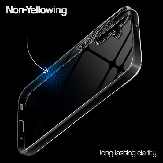 Crystal Clear Anti-Yellow Transparent Back Cover Case With Camera Ring Protection for Samsung A56 5G