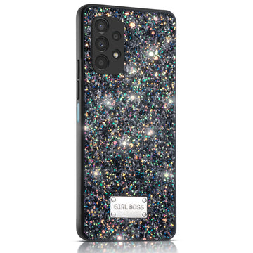 Sparkling Glitter Sequin Case with Camera Shield Back Cover For Samsung A23 4G