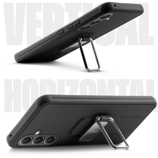 Premium Silicone Case with Metal Kickstand and Camera Protection Back Cover For Samsung A34 5G