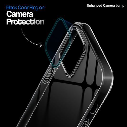 Crystal Clear Anti-Yellow Transparent Back Cover Case With Camera Ring Protection for Apple iPhone 11