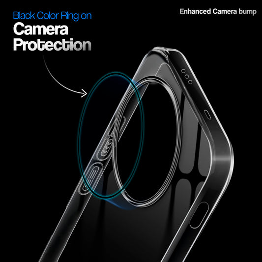 Crystal Clear Anti-Yellow Transparent Back Cover Case With Camera Ring Protection for OnePlus 13 5G
