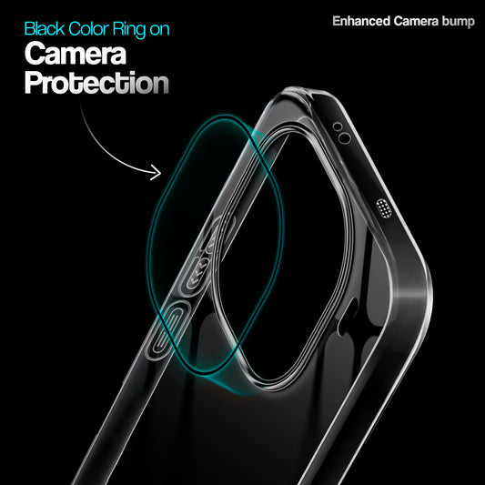 Crystal Clear Anti-Yellow Transparent Back Cover Case With Camera Ring Protection for iQOO 12 5G