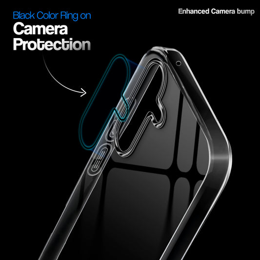 Crystal Clear Anti-Yellow Transparent Back Cover Case With Camera Ring Protection for Samsung F56 5G