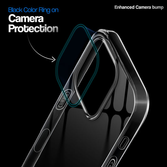 Crystal Clear Colorful Camera Ring Back Case for Apple iphone 16 Pro Max