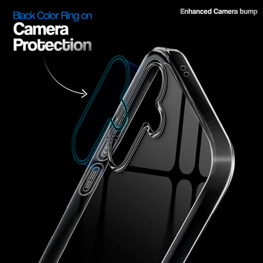 Crystal Clear Anti-Yellow Transparent Back Cover Case With Camera Ring Protection for Samsung S24 5G