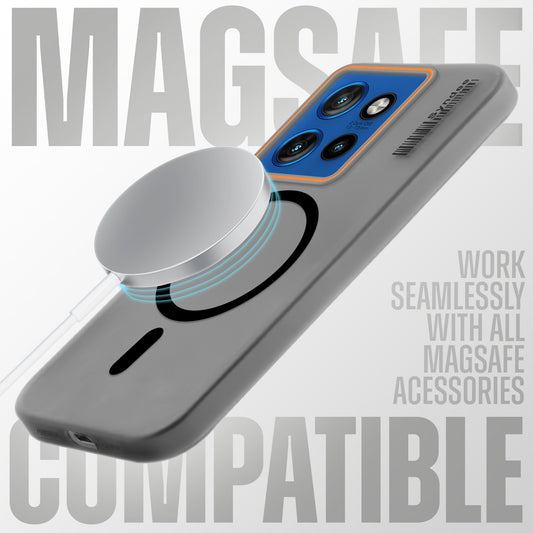 Elegant Colorful Frosted Matte Back With MagSafe Support Back Case For Motorola Moto Edge 50 Neo 5G