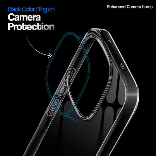 Crystal Clear Anti-Yellow Transparent Back Cover Case With Camera Ring Protection for iQOO 13 5G