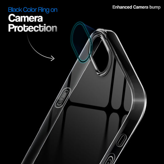 Crystal Clear Colorful Camera Ring Back Case for Apple iPhone 16e