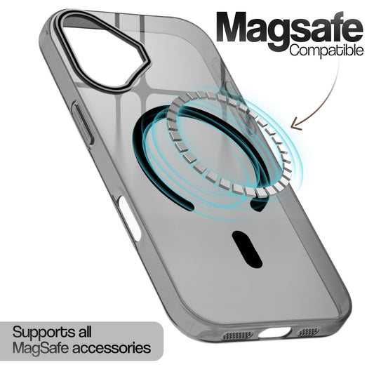 Anti-Yellow Colored Camera Line Case Support Wireless Charging Back Cover For Apple iPhone 17