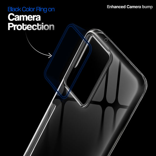 Crystal Clear Anti-Yellow Transparent Back Cover Case With Camera Ring Protection for Motorola Moto G96 5G