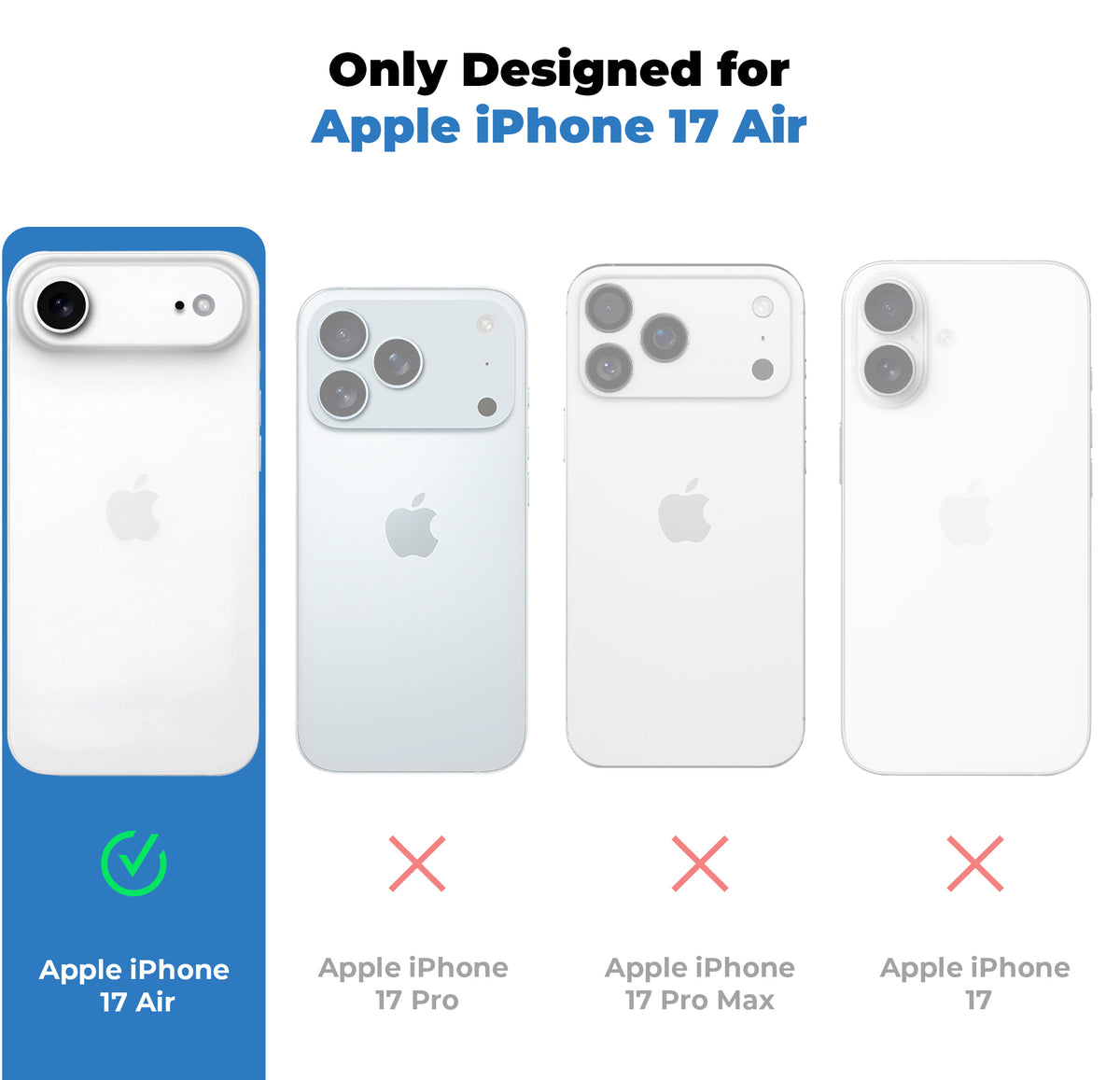Anti-Yellow Colored Camera Line Case Support Wireless Charging Back Cover For Apple iPhone 17 Air