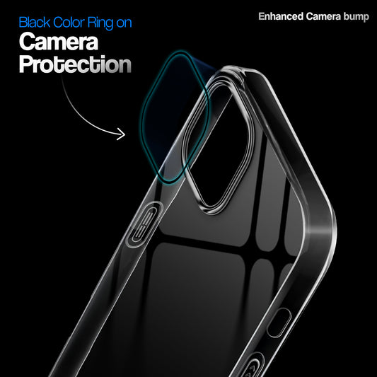 Crystal Clear Colorful Camera Ring Back Case for Apple iPhone 14 Plus