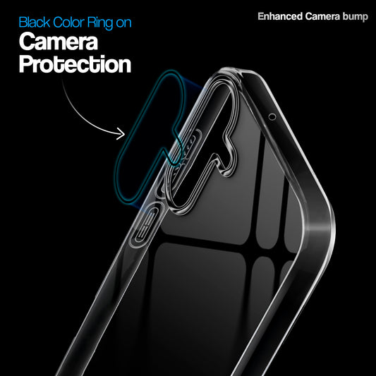 Crystal Clear Anti-Yellow Transparent Back Cover Case With Camera Ring Protection for Samsung A56 5G