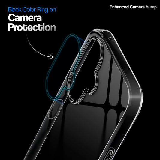 Crystal Clear Anti-Yellow Transparent Back Cover Case With Camera Ring Protection for OnePlus Nord CE 3 Lite 5G