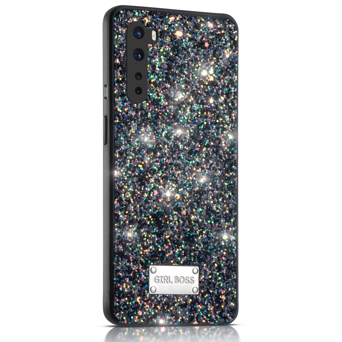 Sparkling Glitter Sequin Case with Camera Shield Back Cover For Oneplus Nord