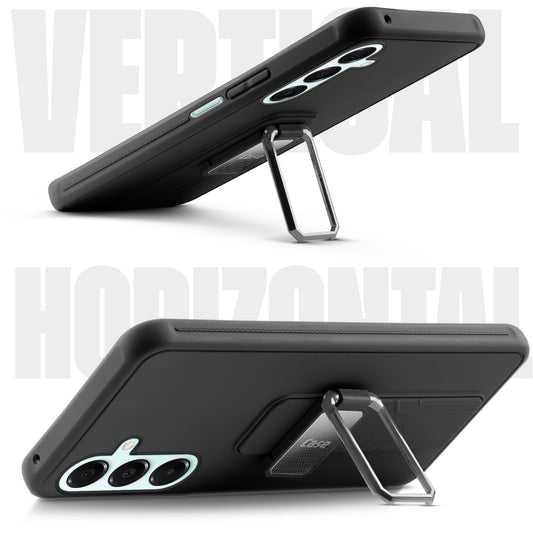 Premium Silicone Case with Metal Kickstand and Camera Protection Back Cover For Samsung A16 5G