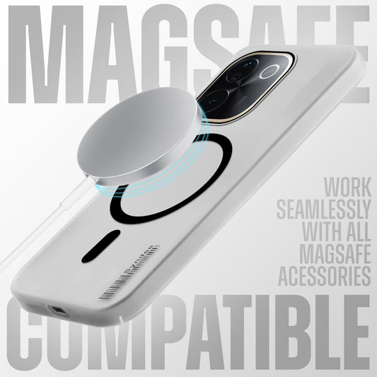 New Elegant Frosted Matte Slim Back With MagSafe Support Back Case For iQOO Z9s Pro 5G