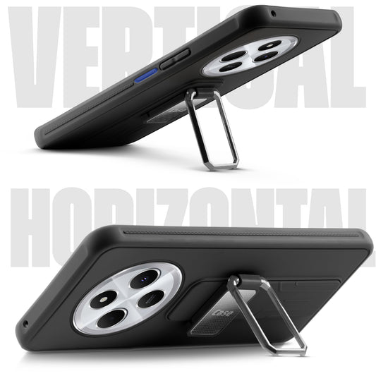 Premium Silicone Case with Metal Kickstand and Camera Protection Back Cover For Redmi A4 5G