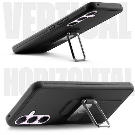 Premium Silicone Case with Metal Kickstand and Camera Protection Back Cover For Samsung A55 5G