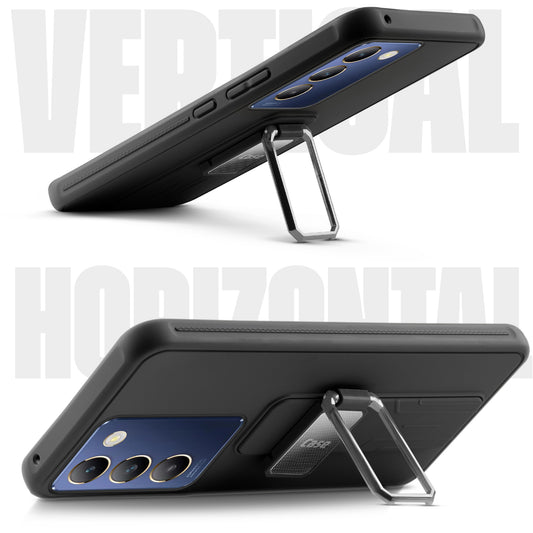 Silicone Case with Kickstand For Vivo T3 5G