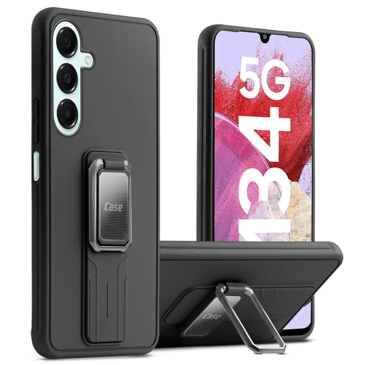 Premium Silicone Case with Metal Kickstand and Camera Protection Back Cover For Samsung M34 5G