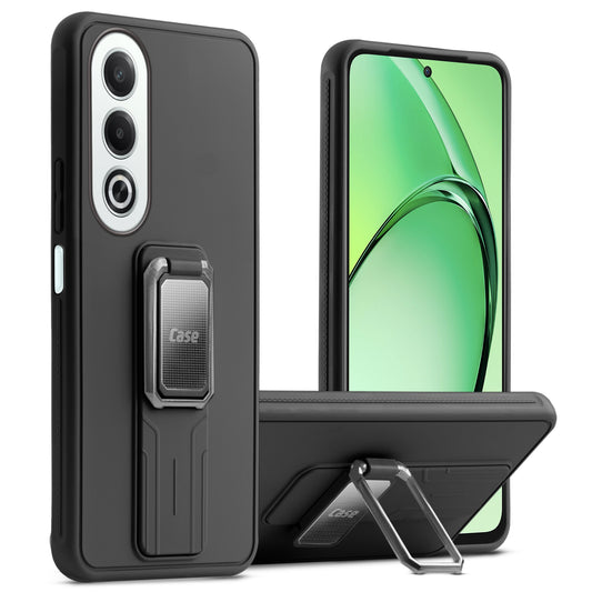 Premium Silicone Case with Metal Kickstand and Camera Protection Back Cover For Oppo K12x 5G