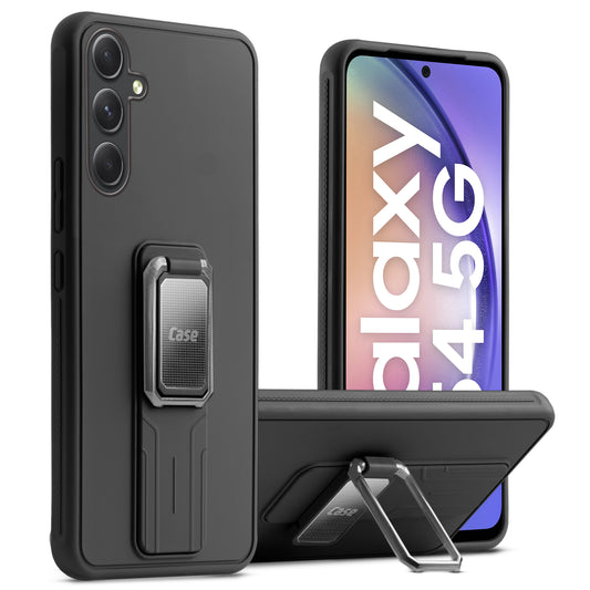 Premium Silicone Case with Metal Kickstand and Camera Protection Back Cover For Samsung A54 5G