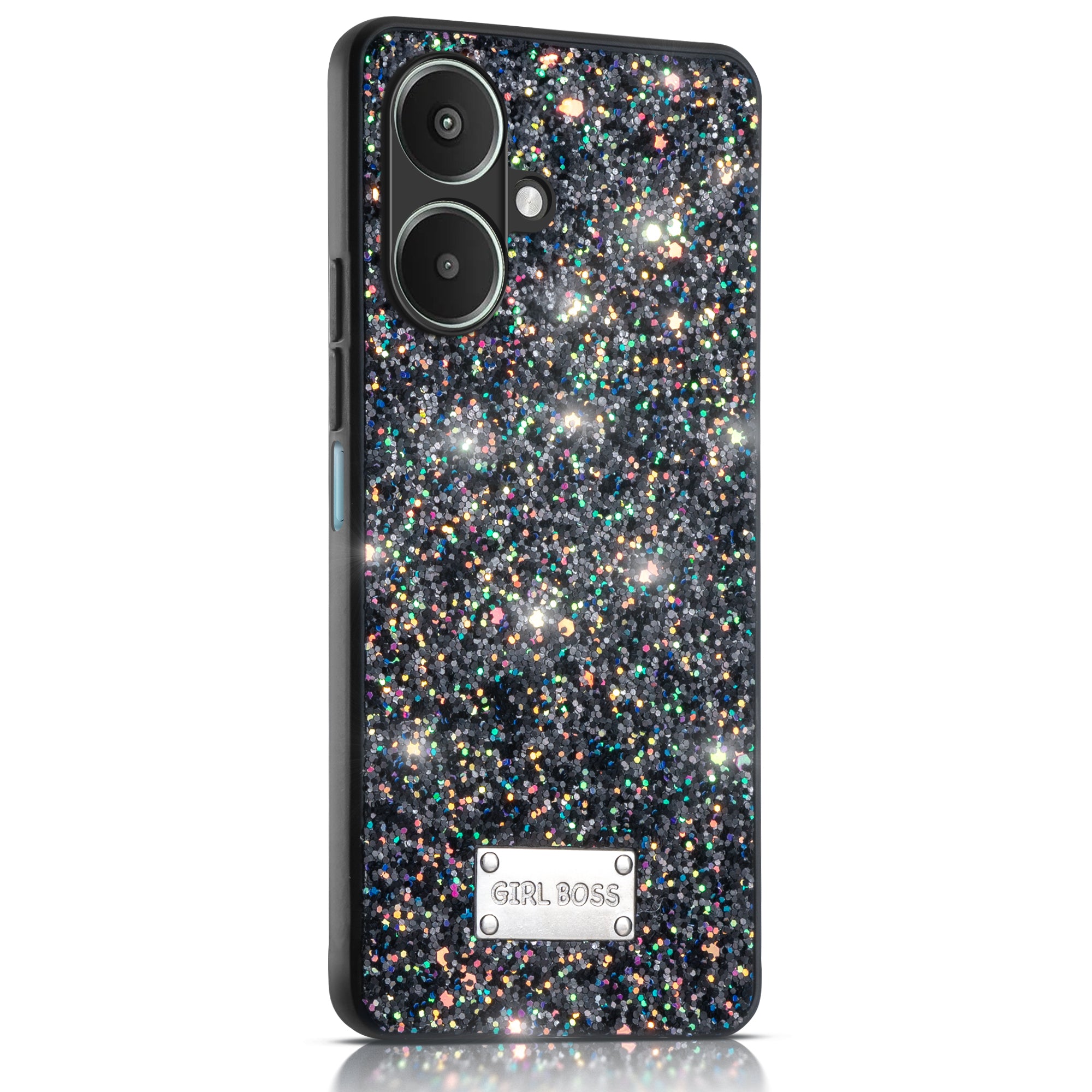 Sparkling Glitter Sequin Case with Camera Shield Back Cover For Poco M6 5G