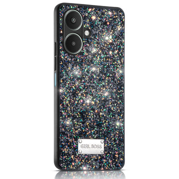 Sparkling Glitter Sequin Case with Camera Shield Back Cover For Poco M6 5G