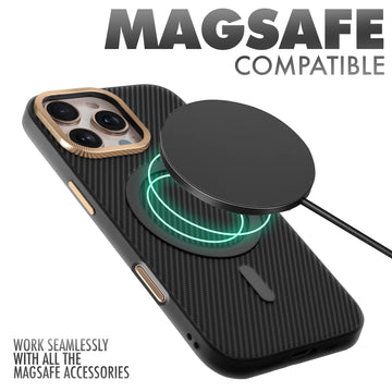 MagSafe Ready Checks Printed Back Case For Apple iphone 16 Pro Max with Enhanced Grip