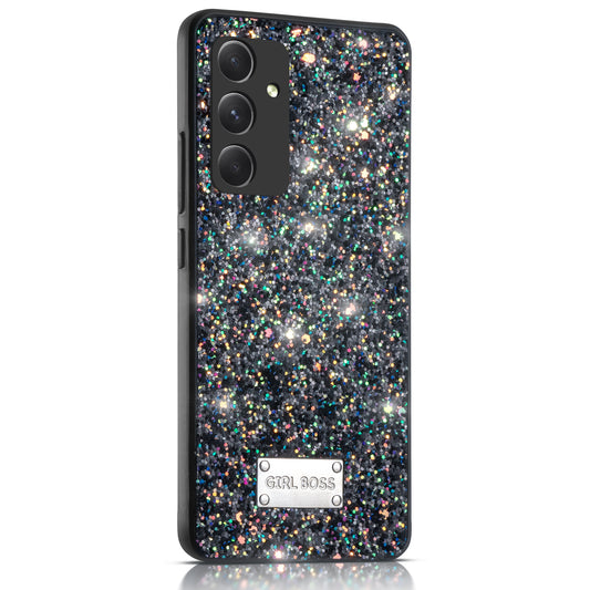 Sparkling Glitter Sequin Case with Camera Shield Back Cover For Samsung A54 5G