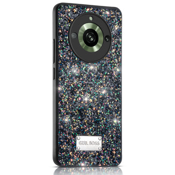 Sparkling Glitter Sequin Case with Camera Shield Back Cover For Realme 11 Pro 5G