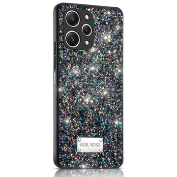 Sparkling Glitter Sequin Case with Camera Shield Back Cover For Redmi 12 4G