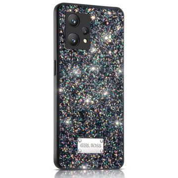 Sparkling Glitter Sequin Case with Camera Shield Back Cover For Realme 9 4G