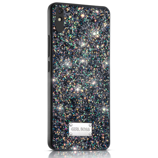 Sparkling Glitter Sequin Case with Camera Shield Back Cover For Redmi 9A