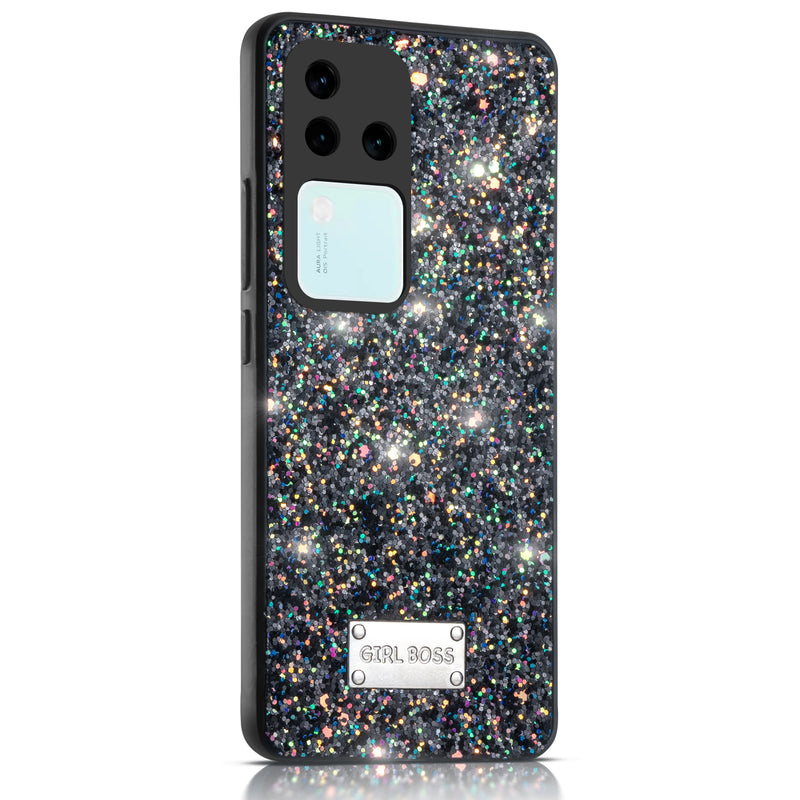 Sparkling Glitter Sequin Case with Camera Shield Back Cover For Vivo V30 Pro 5G