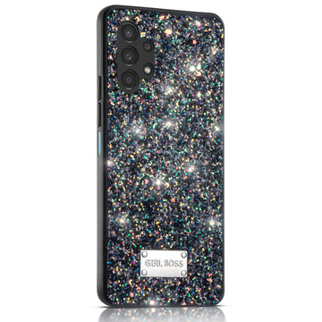 Sparkling Glitter Sequin Case with Camera Shield Back Cover For Samsung A13 4G