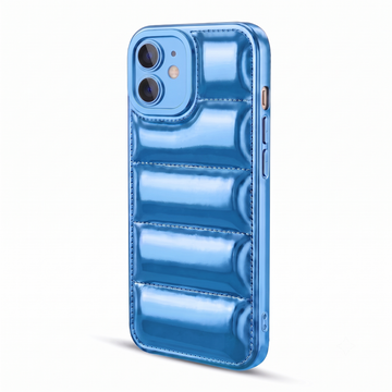Soft Silicone 3D Puffer Pattern Back Cover for Apple iPhone 11, Shiny Shockproof Protective Case