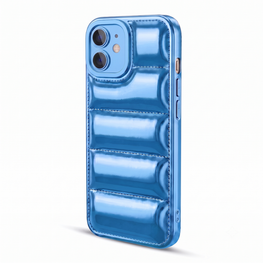 Soft Silicone 3D Puffer Pattern Back Cover for Apple iPhone 11, Shiny Shockproof Protective Case