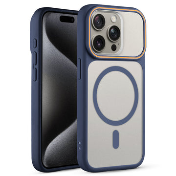 Premium MagSafe Case for Apple iPhone 15 Pro with Frosted Back, Soft Silicone Edges & Raised Camera Protection
