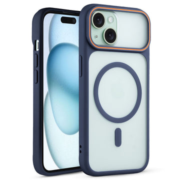 Premium MagSafe Case for Apple iPhone 15 with Frosted Back, Soft Silicone Edges & Raised Camera Protection