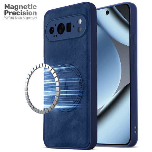 Refined PU Leather Case for Google Pixel 10 Pro 5G , with Support for MagSafe & Wireless Accessories