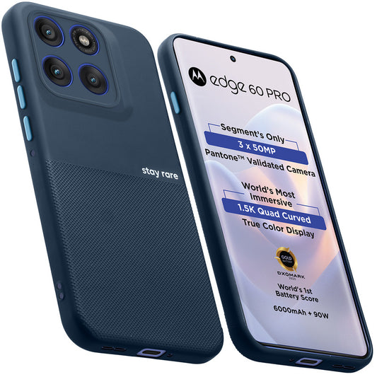 Premium Silicone Textured Case With Camera Protection & Inner Microfiber Lining Back Cover For Motorola Edge 60 Pro 5G