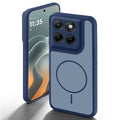 Blue back cover for Motorola G37 5G with camera cut protection and ring design on back side.