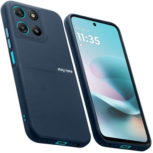 Premium Silicone Textured Case With Camera Protection & Inner Microfiber Lining Back Cover For Motorola G67 Power 5G